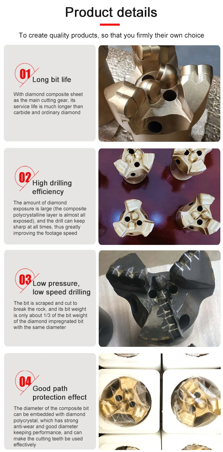 PDC cutter drilling bits matrix body steel body pdc drill bit for Oil and Gas Well Drilling