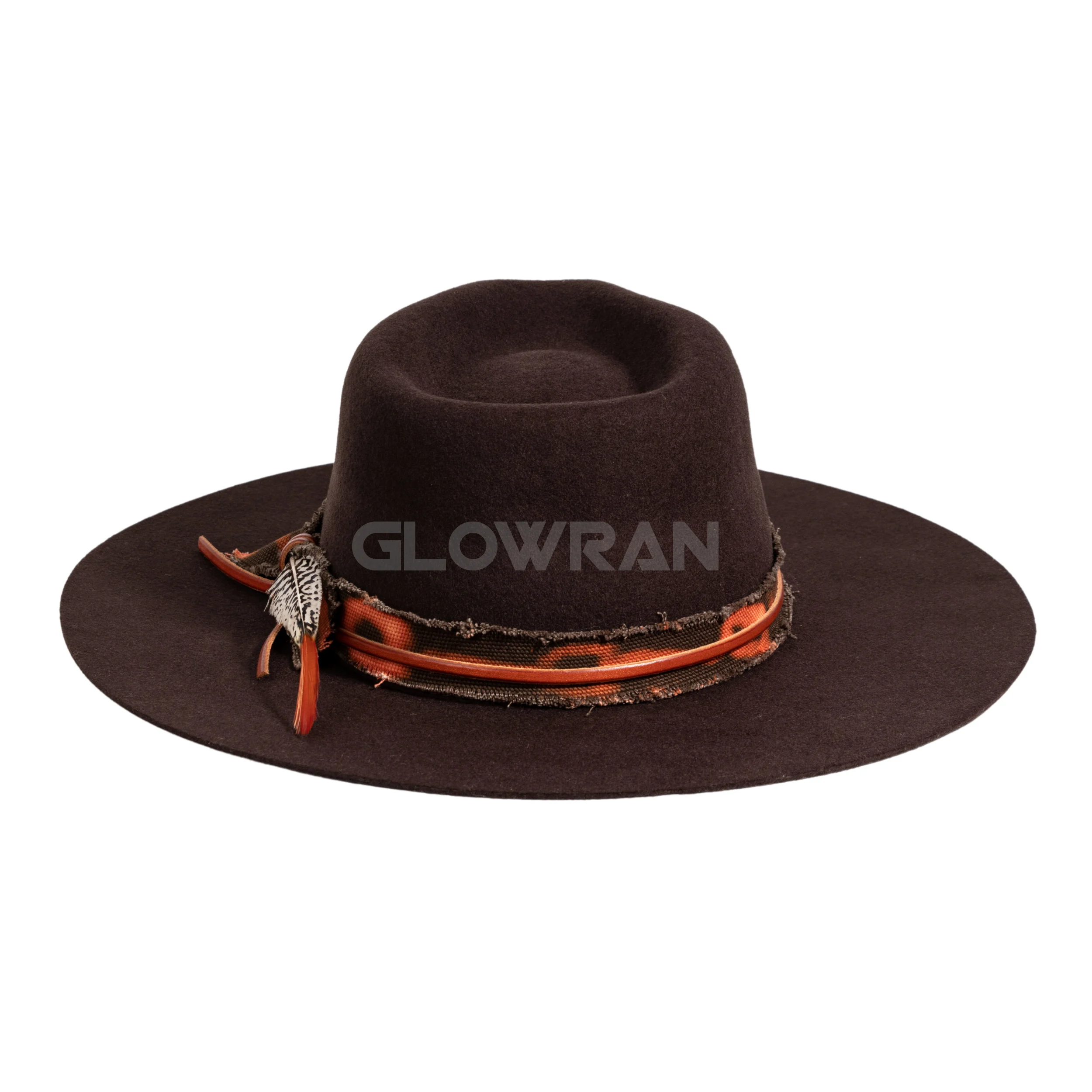 Glowran 2024 New Design Fashion Style 100% Australian Wool Fedora Men In Stock