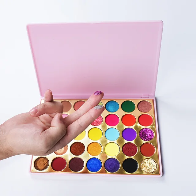 
OEM Makeup Supplier Best 35 Colors waterproof Long Lasting shining Eye Shadow Palette For Private Label Make up 