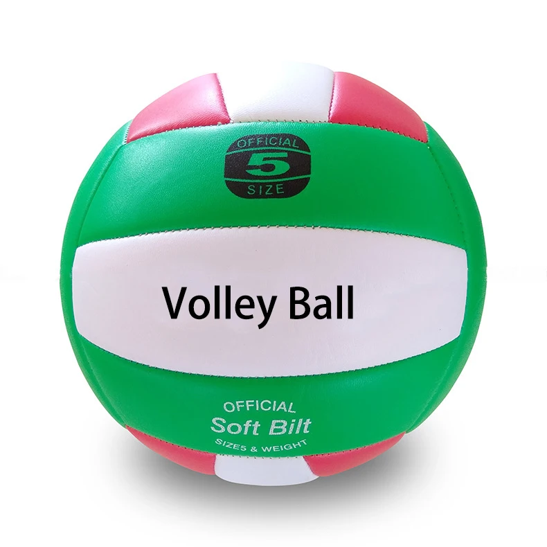 Factory custom size 5 PU or PVC2.7mm 18 panels rubber bladder soft touch machine stitched training volleyball