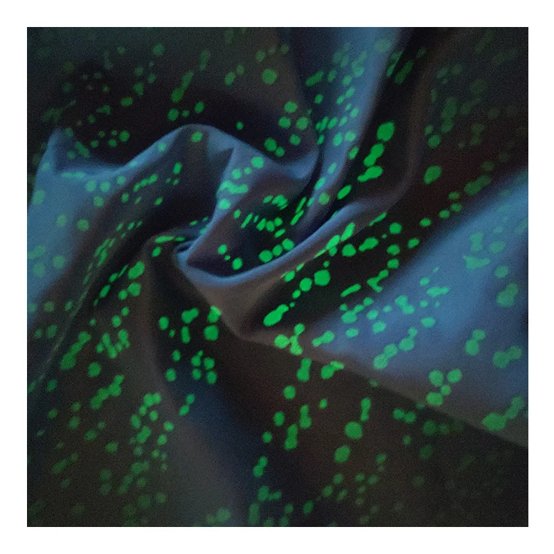 Горячая Распродажа новая технология oem светящаяся в темноте ткань полиэстер ночная