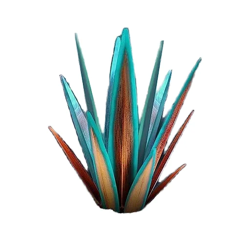 Hand Painted Metal Agave Plants Tequila Rustic Sculpture Garden Yard Art Sculpture Home Decor Outdoor Lawn Ornaments