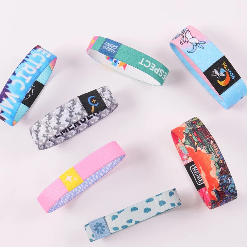 nfc wristbands bracelet elastic wrist band custom logo bible positive words rfid elastic chip wristband