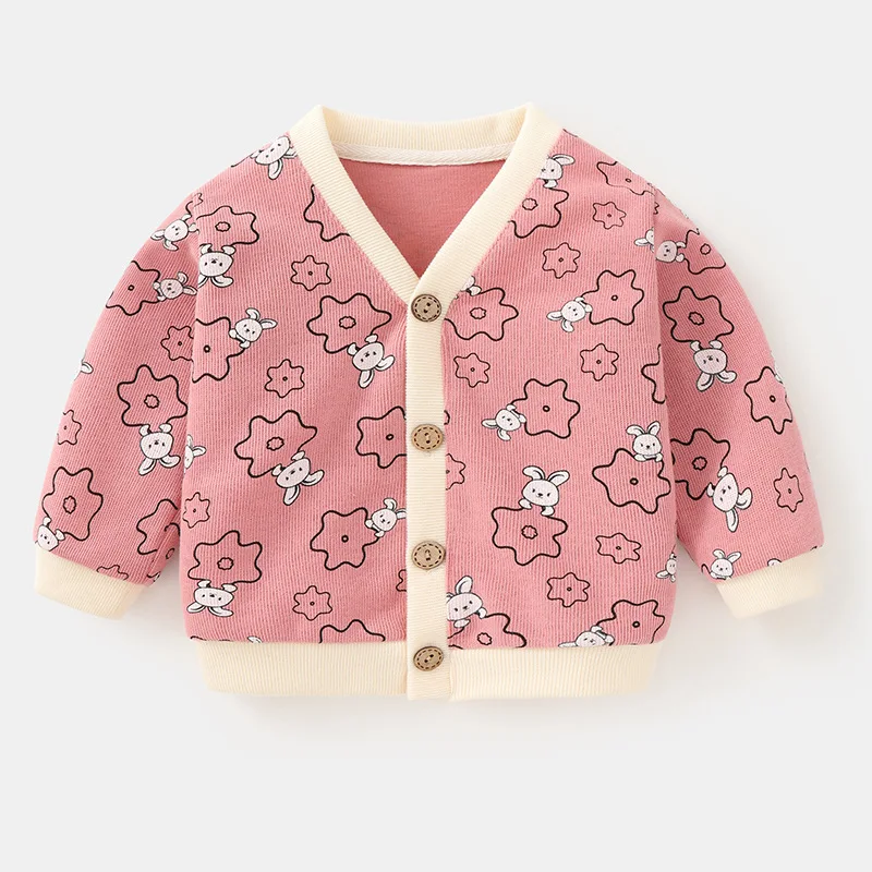 Hao Baby Clothing Casual 0-3 Year Old Coat Autumn Baby Knit Sweater Boys and Girls Baby Sweaters