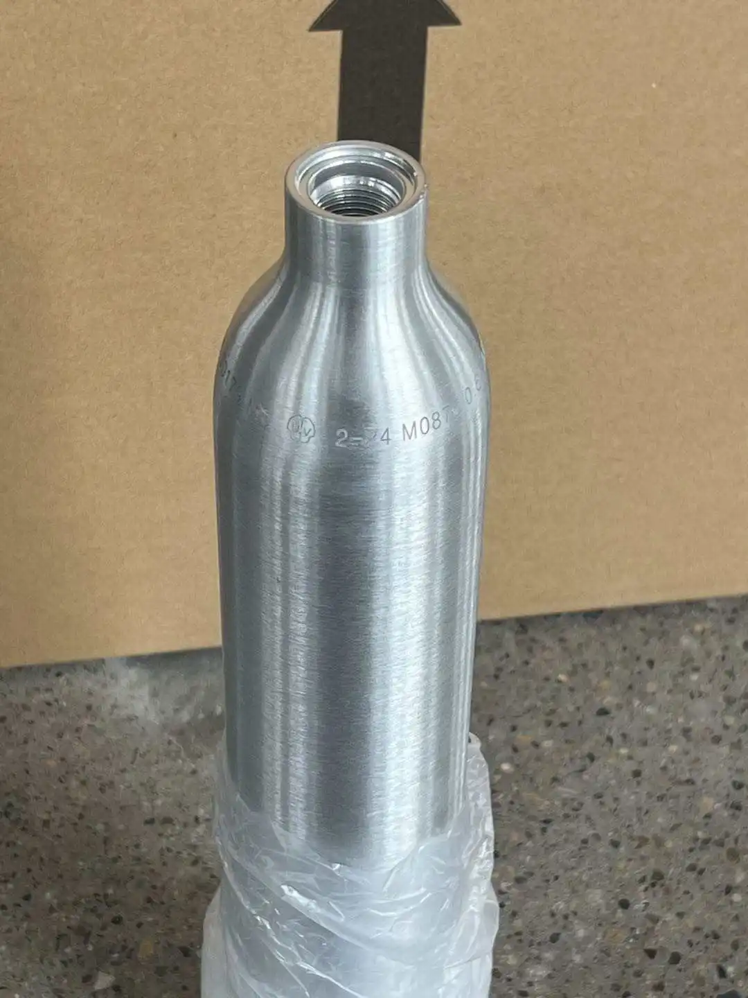 High Pressure CO2 Cylinder with Siphon Tube Cga320 Aluminum Tube Cylinder
