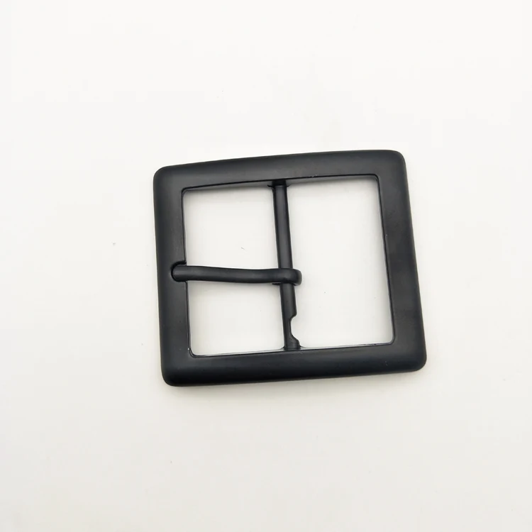 New designs 45mm zinc alloy strap buckles mat black center bar belt buckles