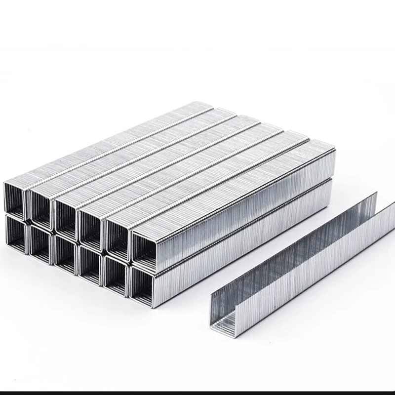 Wholesale Galvanized Zinc Staples Pneumatic Staples for Furniture Customized 50 Staples Series
