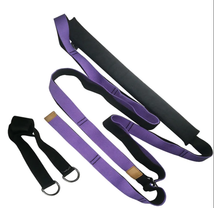 Long-Lasting Elastic Cotton Yoga Straps for Beginners Deep Stretches Comfortable and Adjustable Webbing for Bags