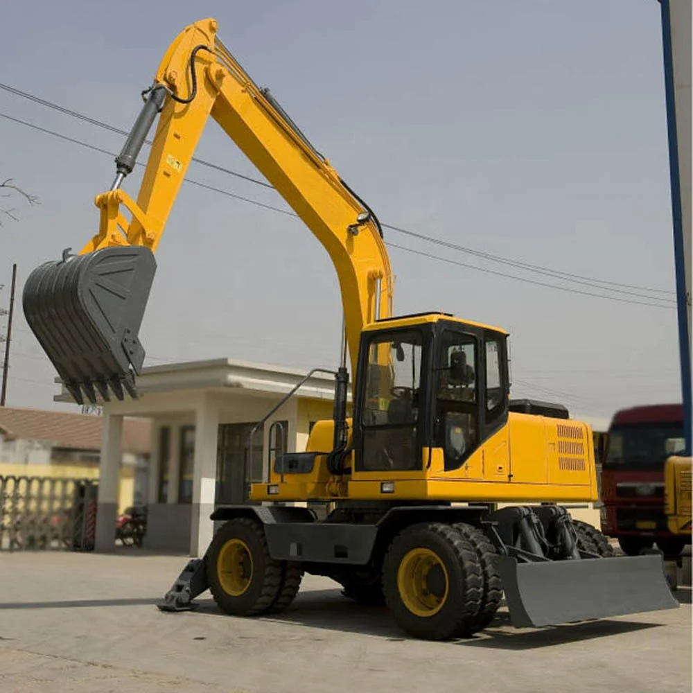 8.5 Ton Construction Wheel Excavators Price Wheeled 0.40m3 Bucket Capacity Excavator For Sale