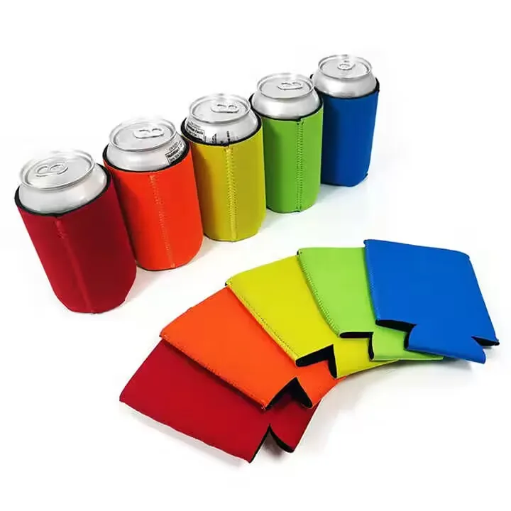 Wholesale solid Foam 12 oz beer coolers foldable insulated coolers can cover sublimation blank can kooize for Cans