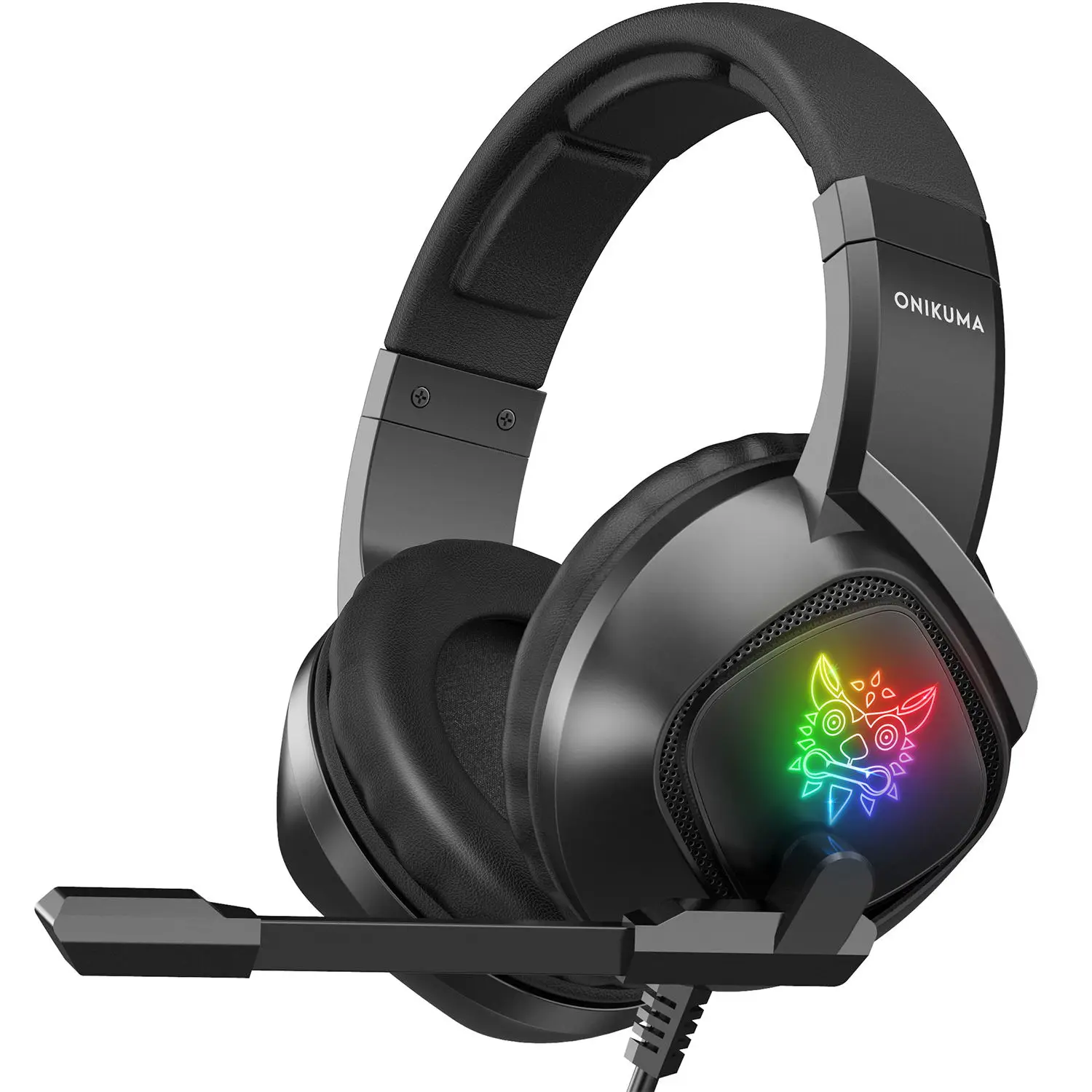  Ancreu ONIKUMA K19 Проводная Лучшая цена производительность дешевая PC PS4 LED RGB игровая гарнитура для