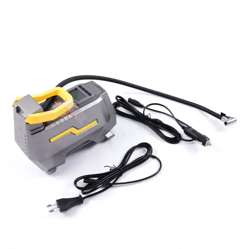 1666 Tire Inflator Air Compressor, Portable DC/AC Air Pump for Car Tires 12V DC and Other Inflatables at Home 110V AC