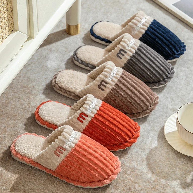 European slipper Comfortable Coral Fleece Slippers With High Cost Performance Thickened Non-slip Comfortable And Warm Slippers