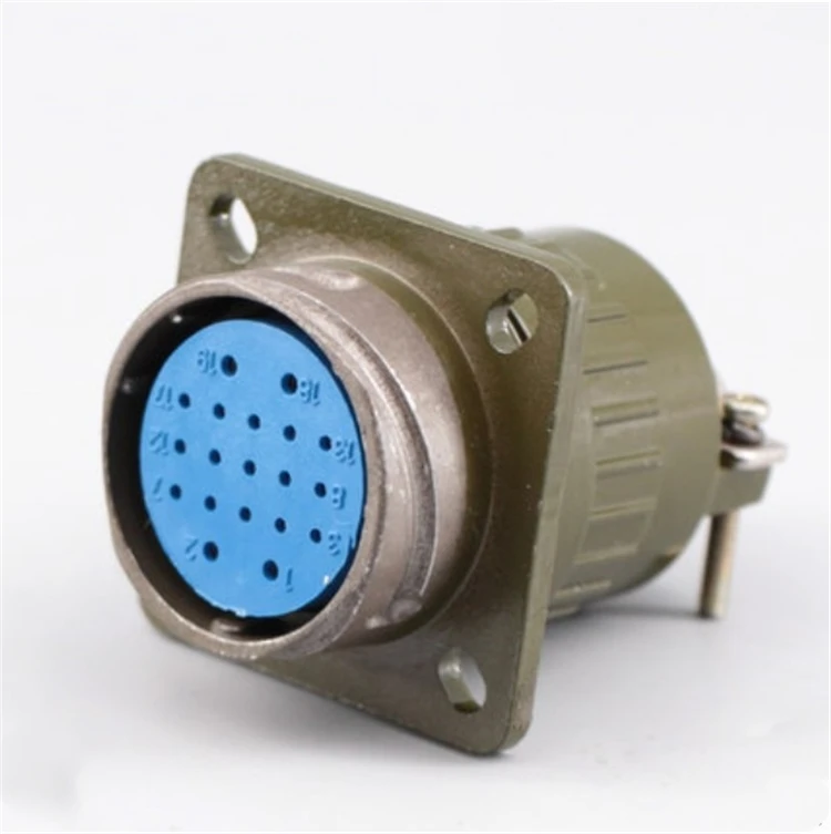 Y28M-19TJ 19Pin Female Flange Mount Cable Plug Docking Connector