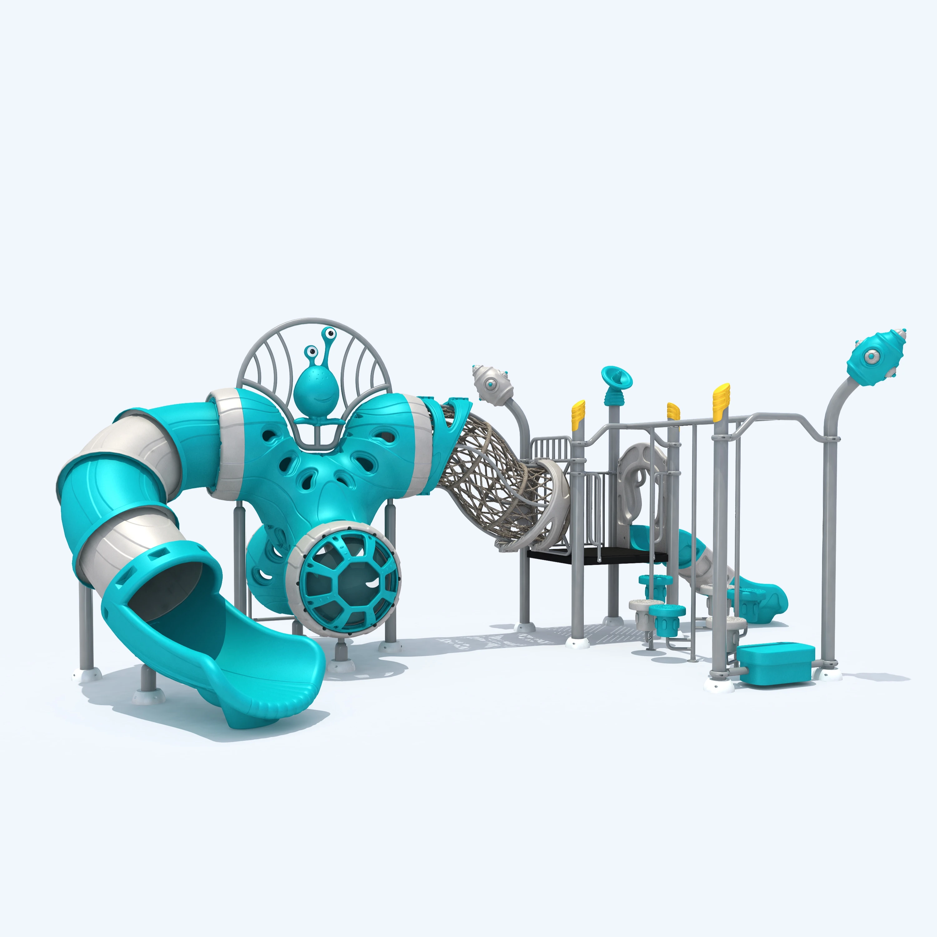 Customized Commercial PVC Outdoor Kids Playground Equipment Attractive Indoor Plastic Slides for Wholesale Use