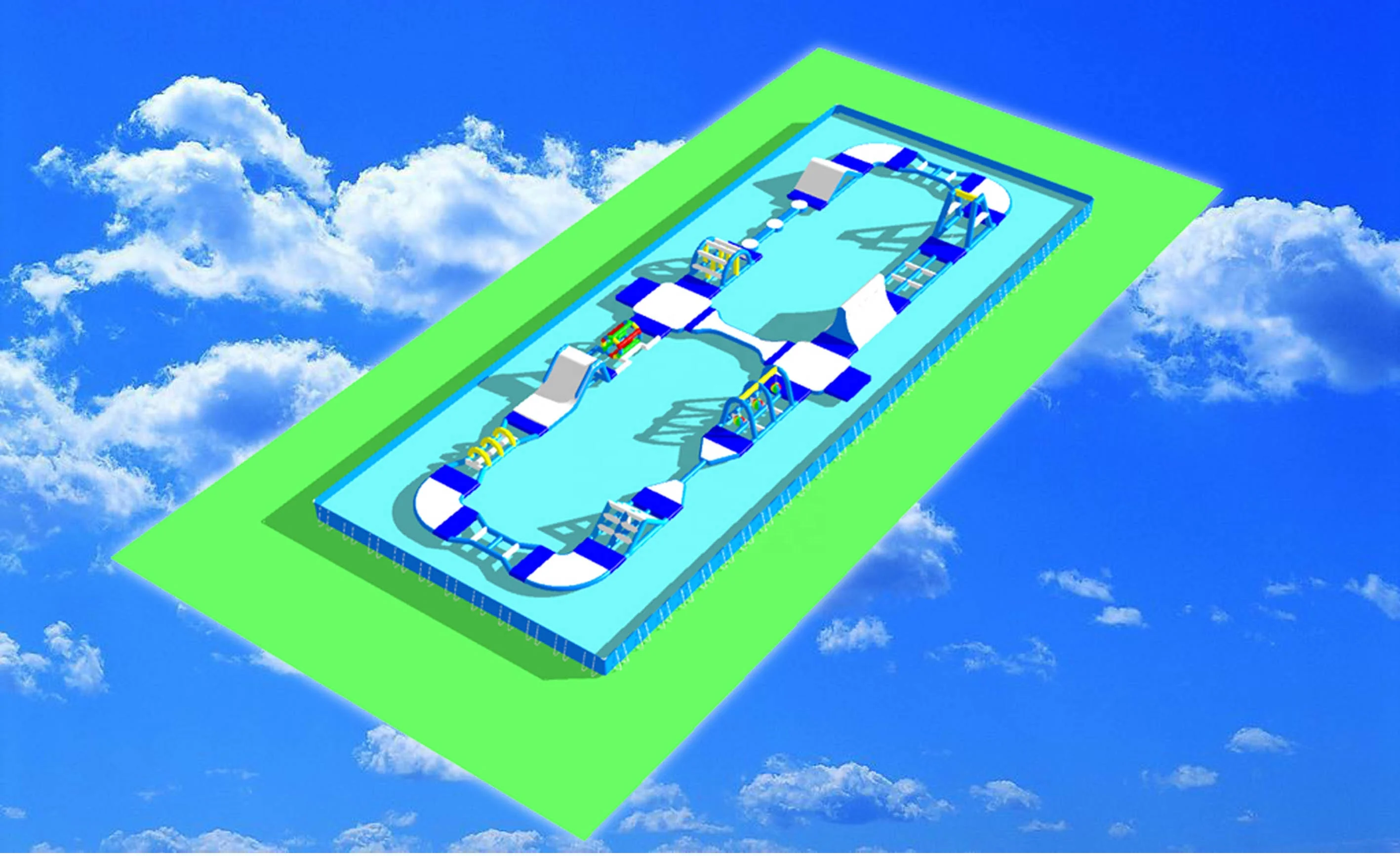 outdoor large inflatable Aqua Adventure Epic Waterpark inflatable floating water park inflatable water obstacle course for sale