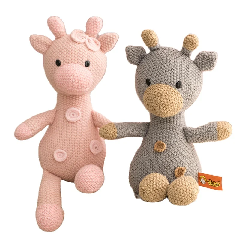 35 см Оптовая Продажа Kawaii DIY вязание крючком игрушки животные вязаный кролик жираф ручной работы детские