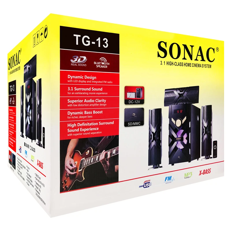 SONAC TG-13 3.1 Speaker Hi-Fi audio system sound Subwoofer professional speaker home theater wireless speaker