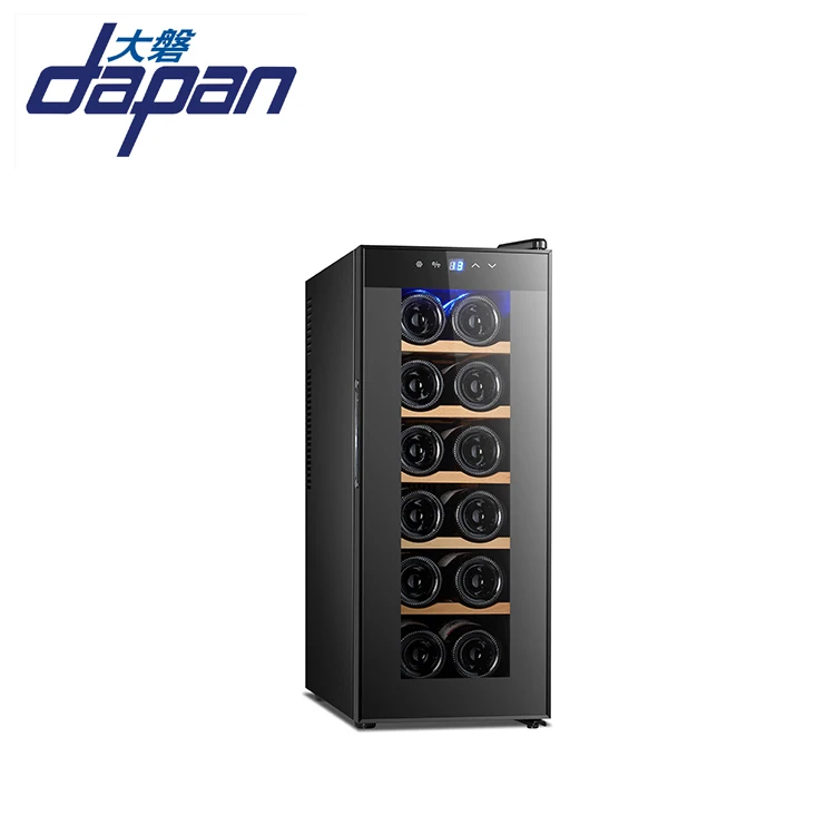 
 BCW-35 12 бутылок 220 В Вертикальная полка встроенный охлаждающий металлический Прозрачный охладитель для вина из нержавеющей стали  