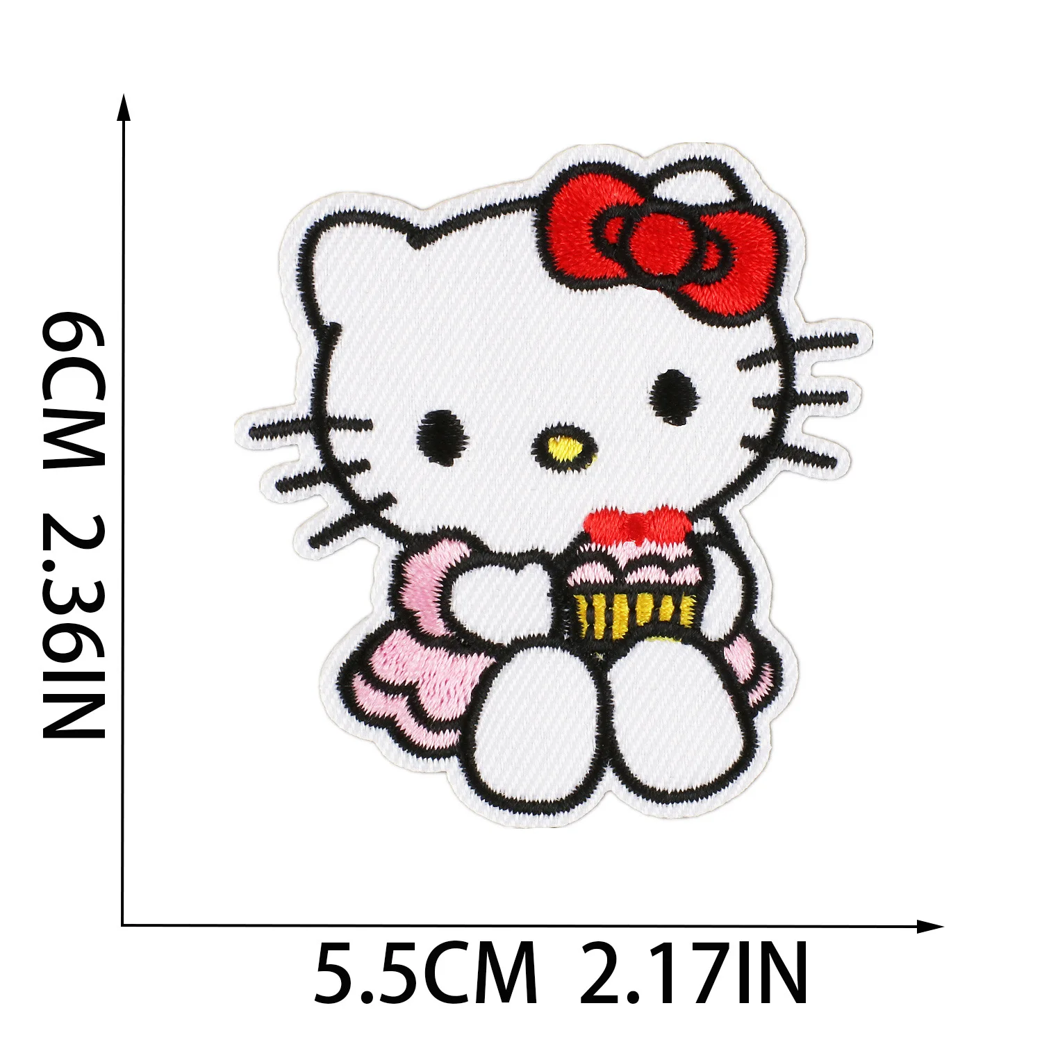 Custom Wholesale Creative Decorative Cute Kitty Cat Animal Embroidery Stickers DIY Creative Embroidered Patches Stick On Cups