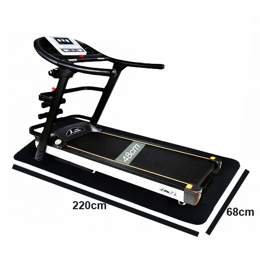 anti slip sound proofing high quality rubber base anti wear PU leather top running treadmill machine mat pad factory floor mat