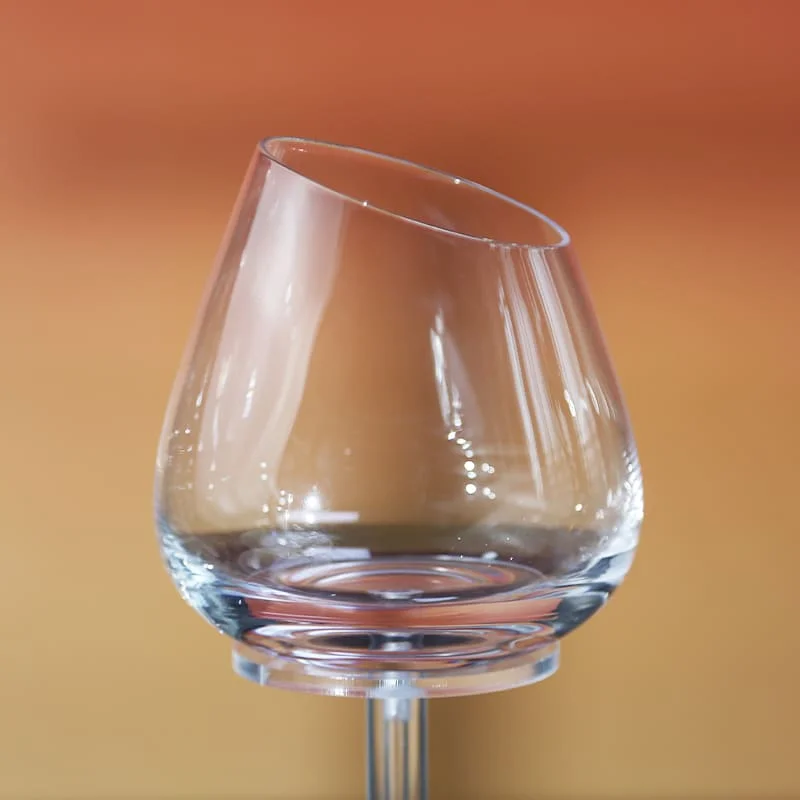 Blue Crystal Wine Set With Playful Pink Flamingo Design