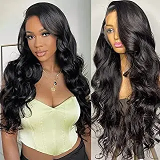 Lace Body Wave Wig Baby Hair Swiss Lace Kinky Curly Wig Wholesale 100% Human Hair Transparent Brazilian with Natural Color Long