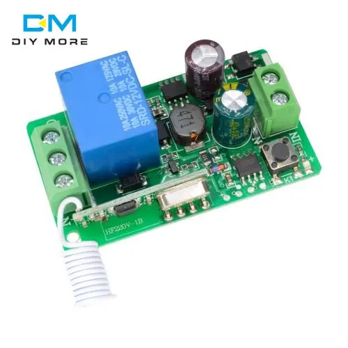 AC220V Relay Switch Module RF Remote Control Switch 315/433MHz 1CH Remote Transmitter RF Relay Receiver Transmitter Module