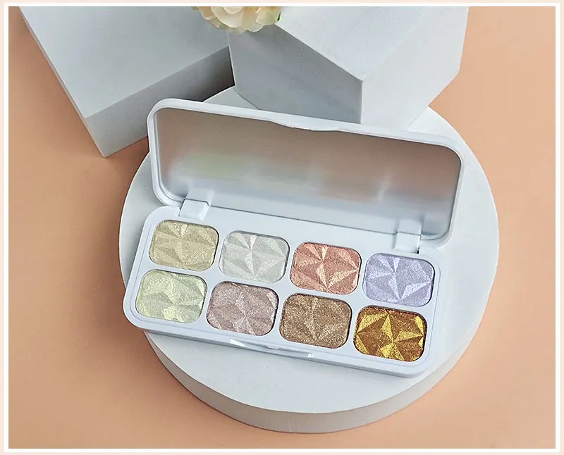 Romantic Bird Custom Logo Face Glow Cruelty Free Private Label Vegan Shimmer Bronzer Makeup 2 in 1 eyeshadow Highlighter Powder