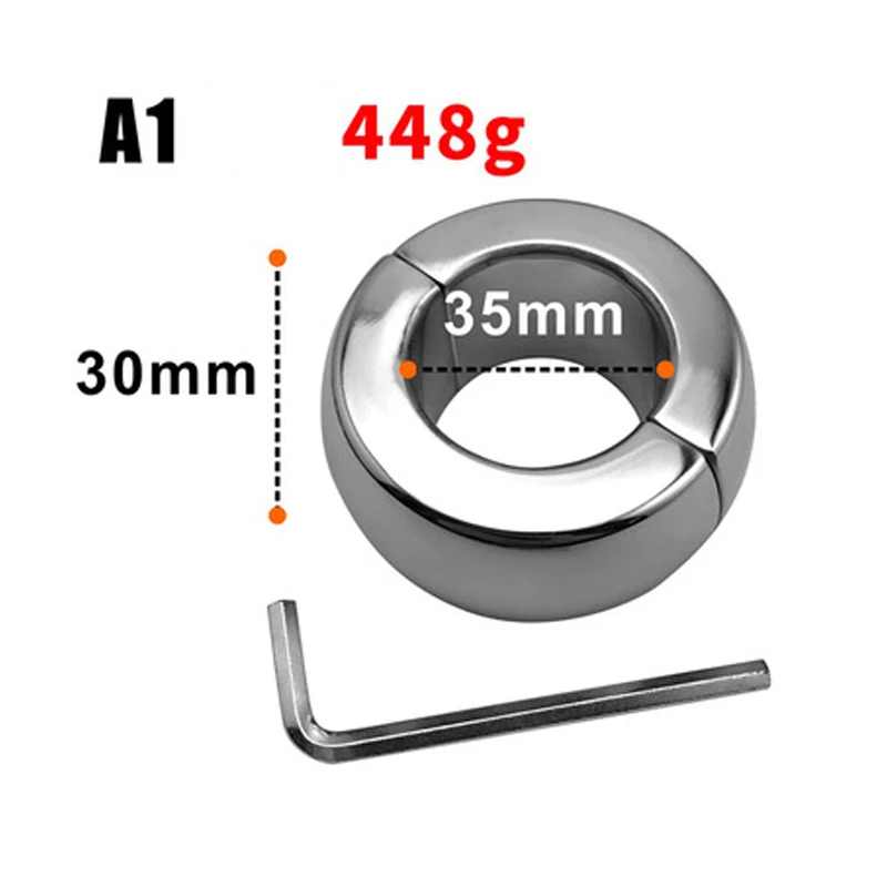 Metal stainless steel magnet scrotal shackle pendant ring  penis delay ring adult sex toys