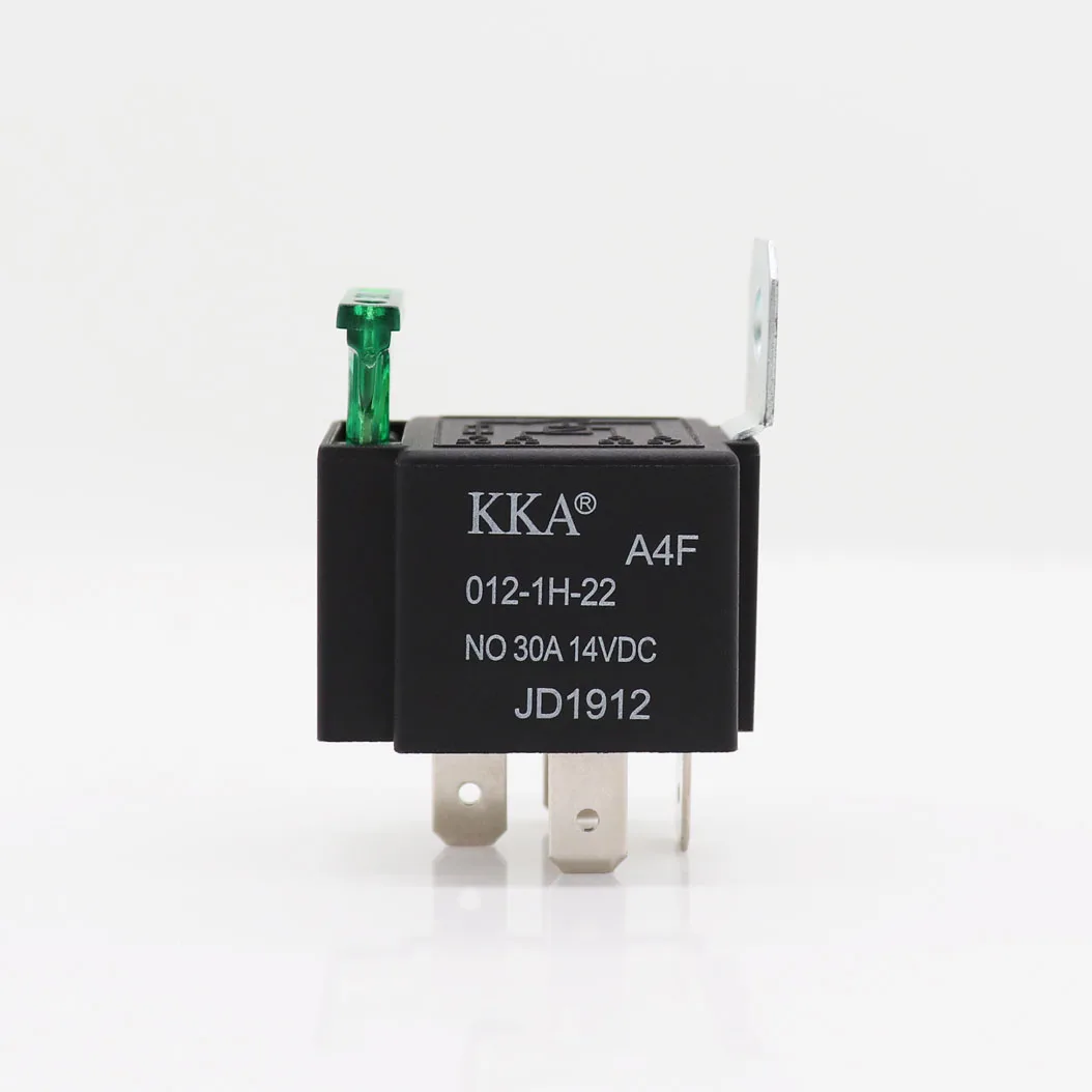 KKA-A4F 30A Automotive Fuse Relay 12V 4 pin, with Metal Bracket, JD1912 Car Relay