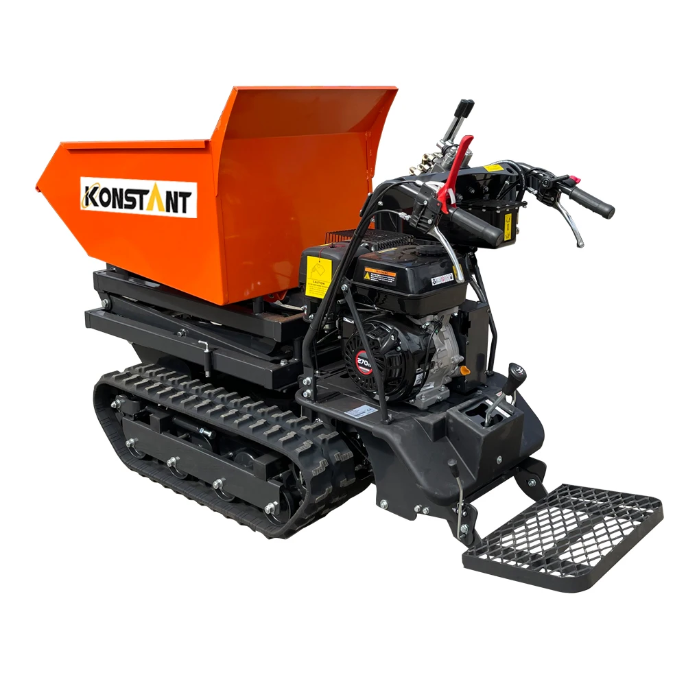 CE Approved Handy Wheelbarrow Mini Dumper Hydraulic Tipping Crawler Tracked Truck Buggy Pump Self Loading Concrete Delivery