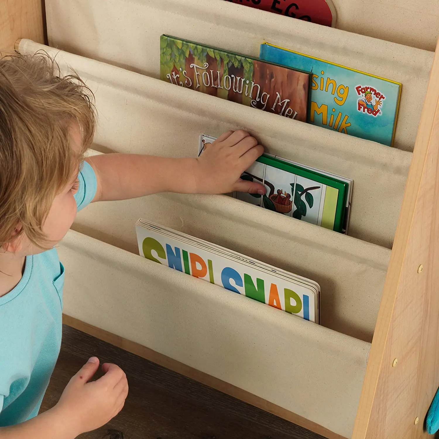 Детский тканевый книжный шкаф