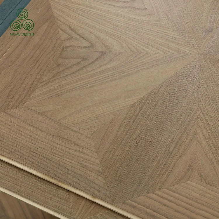 MUMU Artistic Dark Interior Solid Wood Timber Hardwood Engineered Wood Parquet Flooring with Decorative