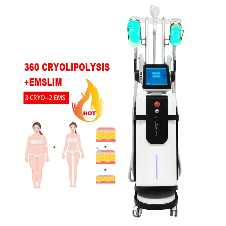 4 In 1 Vertical Weight Loss Body Shaping Equipment Skin Tightening Fat Freezing EMS Fat Reduction 360 Cryo Machine On Sale