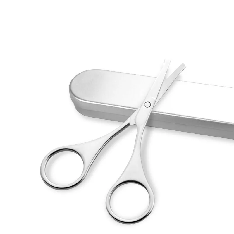 OEM high quality Stainless Steel Curved  Beauty Manicure Eyebrow Scissors