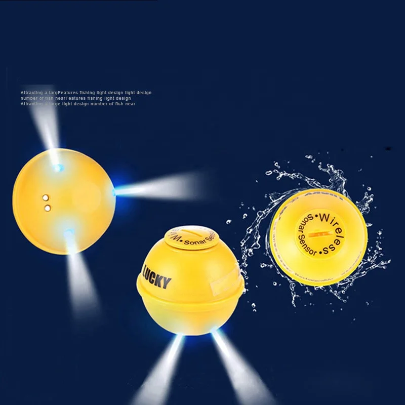 Handheld Fish Finder Portable Fishing Kayak Fishfinder Fish Depth Finder Fishing Gear with Sonar Transducer and LCD Display