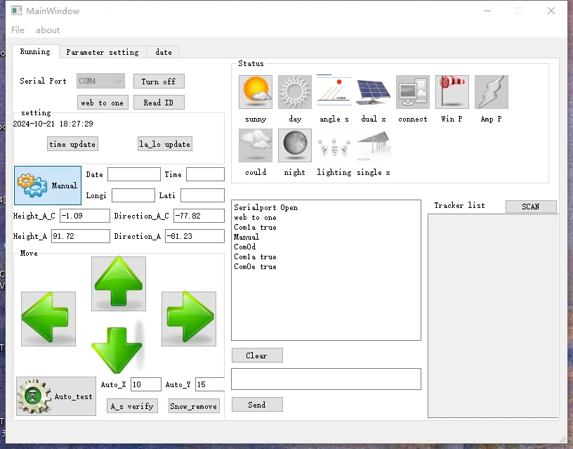 Astronomical algorithm with computer APP manufacturer automatic sun rotating dual axis solar tracker controller