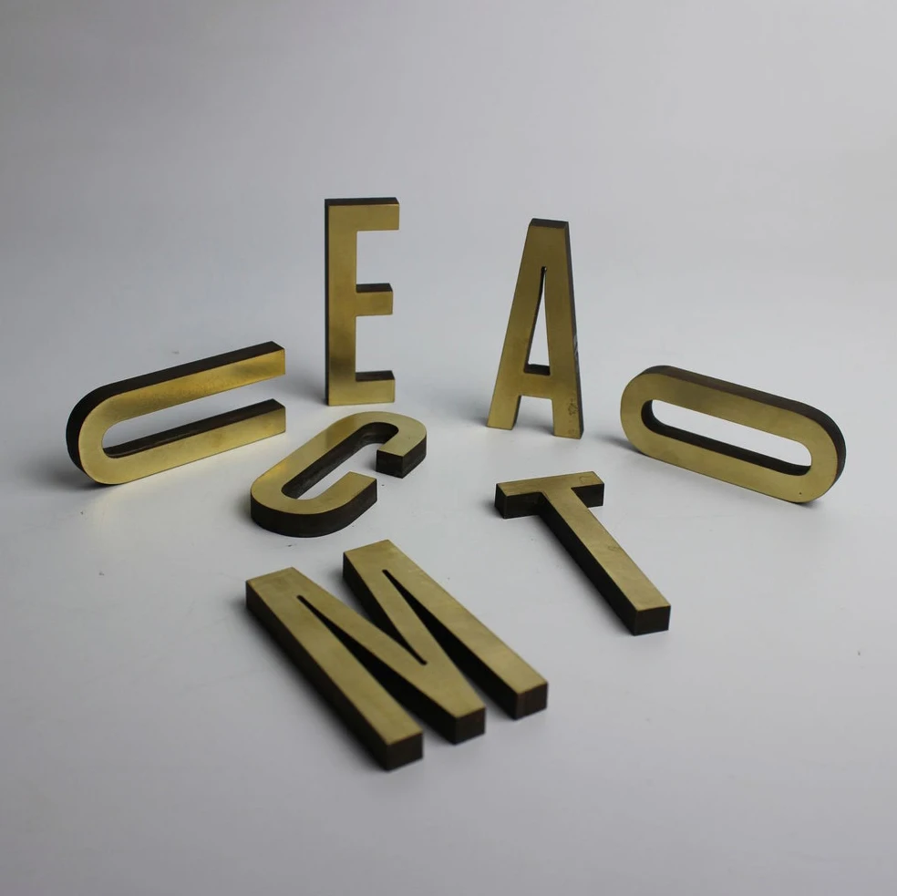 Customized Stainless Outdoor Signage 3D Metal Company Logo 3D Metal Wall Sign