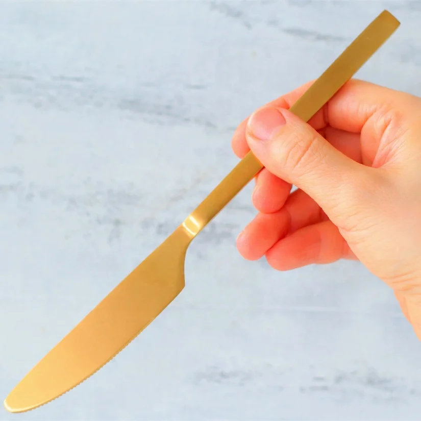 Столовые приборы из нержавеющей стали cotta, столовые приборы с покрытием из матового золота, японская модель