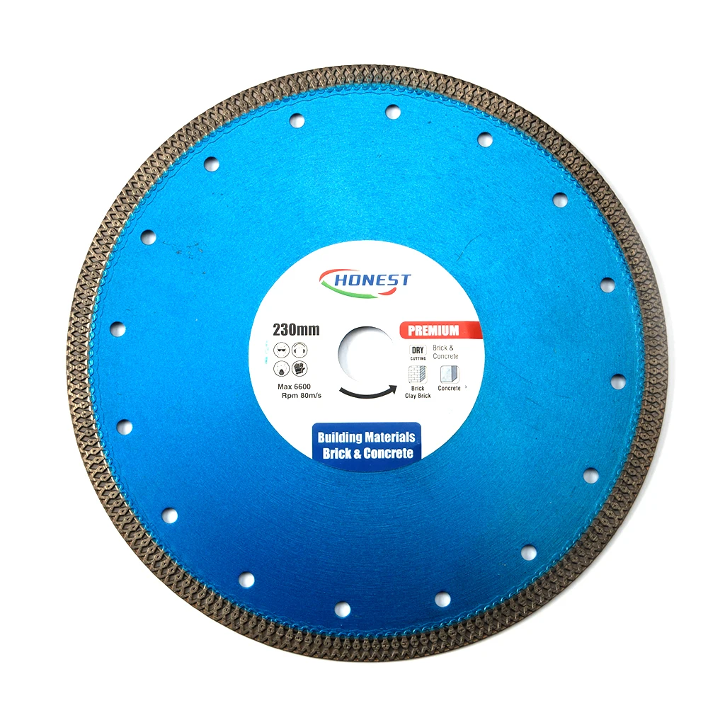 China Manufacture 9 inch 230 mm Fast Cut High Speed Ultra Thin Tile Cutting Diamond Circular Saw Blade For Ceram Cut Disc