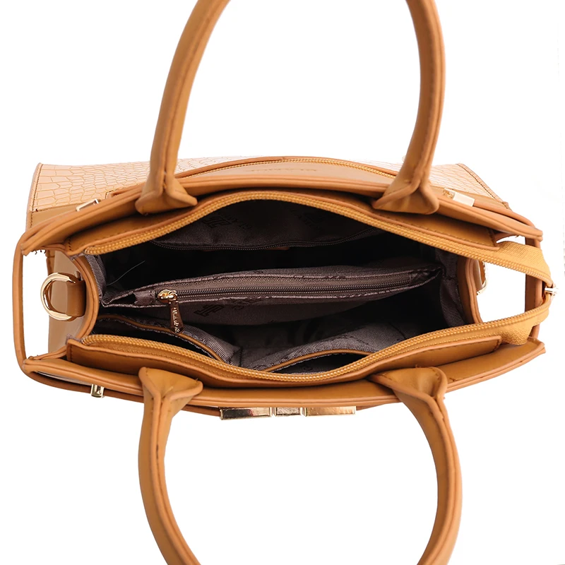 Fashion crocodile pattern pu leather bags women handbags ladies shoulder tote hand bag custom handbag