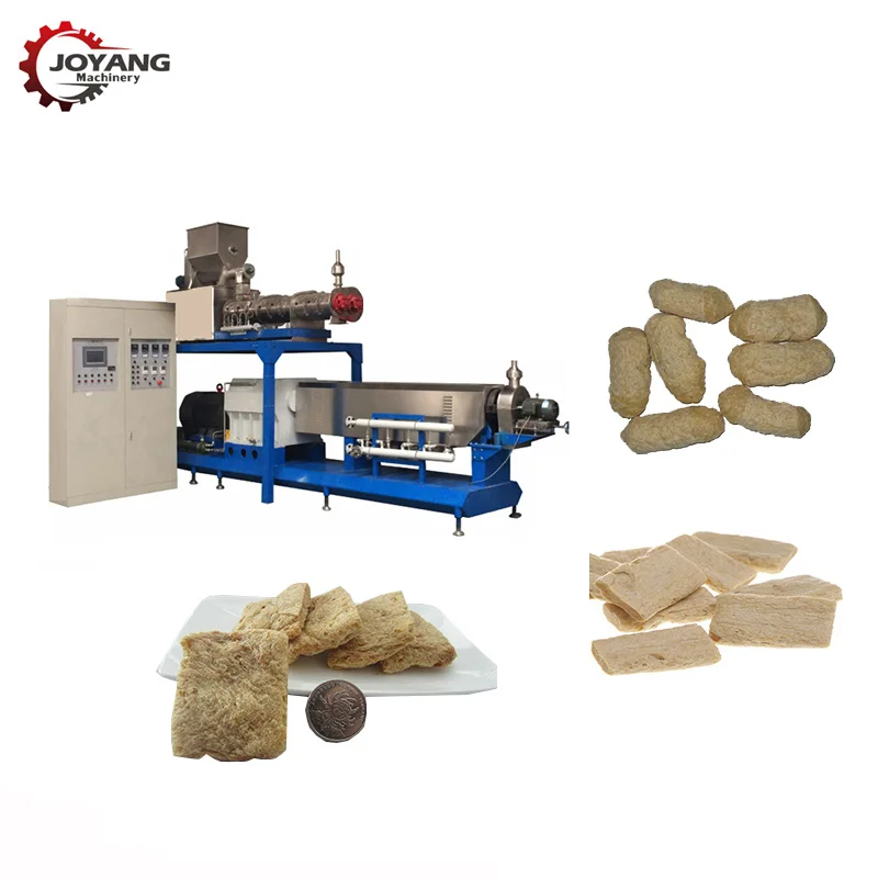 Soya Protein Chunks Nuggets Fiber Tvp Extruder Making Processing Machine