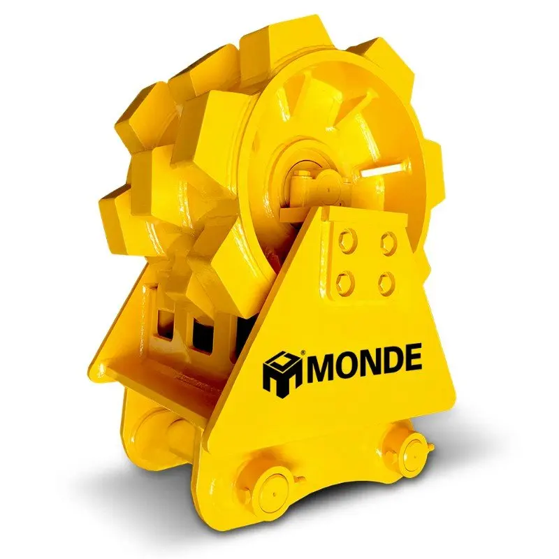 MONDE excavator attachment compaction topsoil mechanical compaction wheel