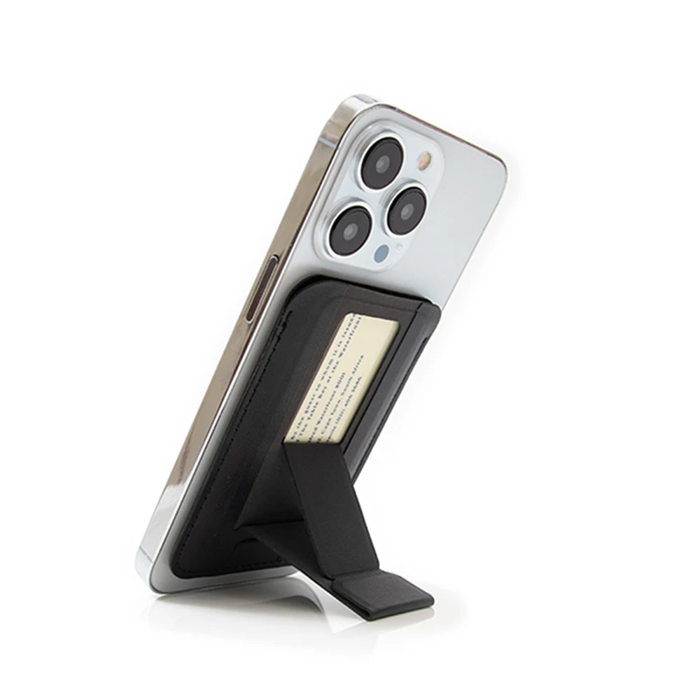 New Releases 2022 Smartphone Portable Leather Mobile Phone Stand Magnetic PU Leather Card Foldable Phone Bracket Holder