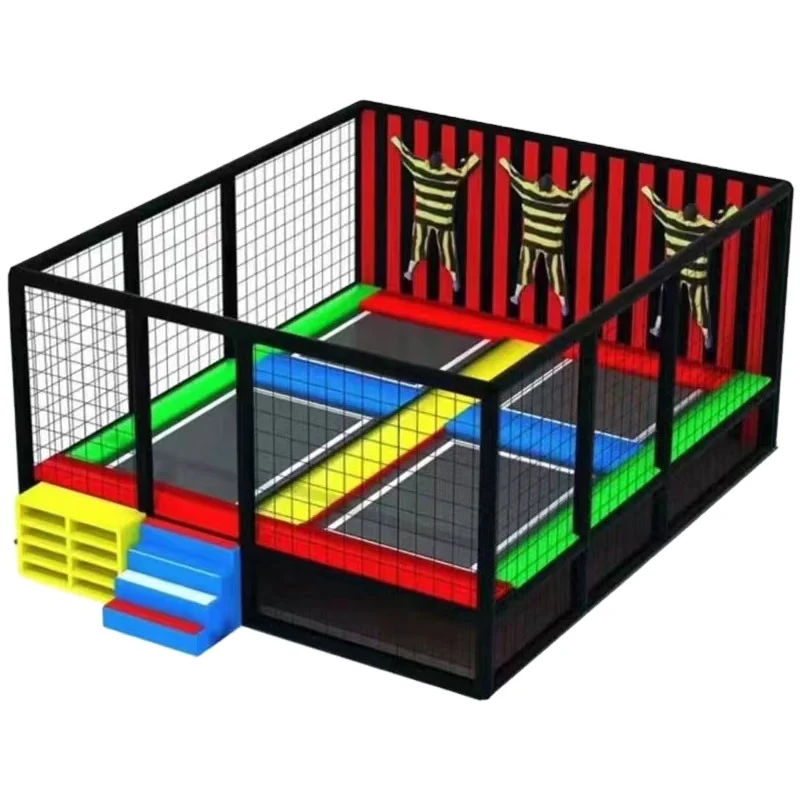 Trampoline Elastic Bed Amusement Park Indoor Playground Trampoline Park with Safety Net