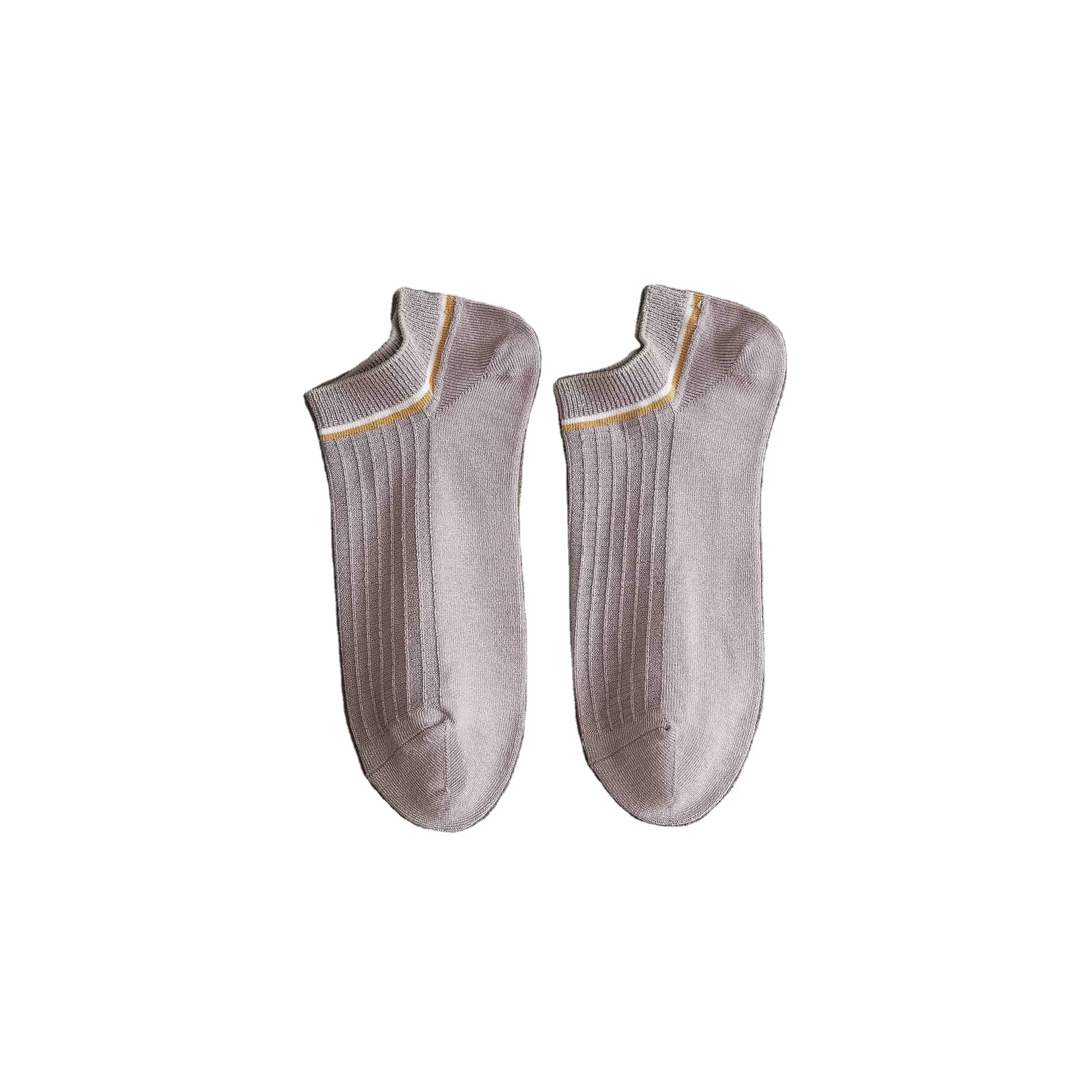 Everyday Casual Sweat Absorbent Ankle Socks Set Solid Plain Color Men Breathable Bamboo Cotton Socks