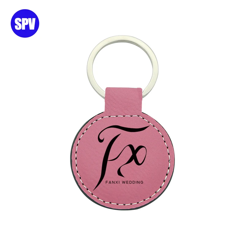 Factory Price Laserable Leatherette Leather Blanks Keychain for Laser Engraving