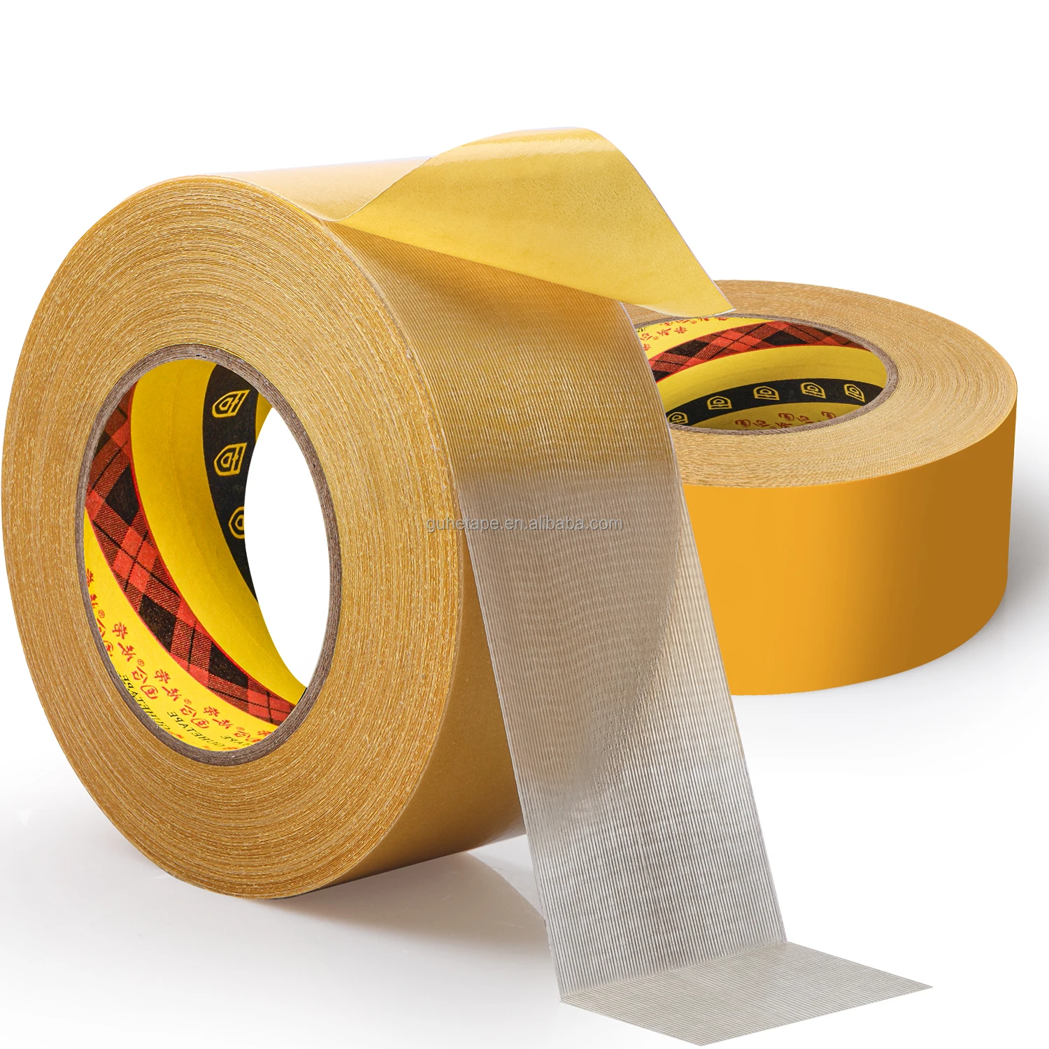 2 Inch * 12 Yards Double-Sided Fabric Tape Heavy Duty Super Sticky Clear Strong Wall Adhesive Fiberglass Mesh Fixed tape