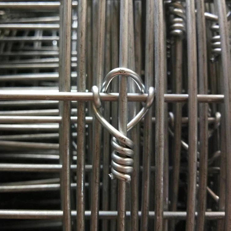 Cheap galvanized cattle fence deer fence Galvanized ring lock fixed knot woven wire field fence for grass